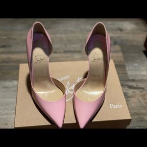 ✨Unworn Pink Louboutin Iriza Patent 100mm Pumps✨